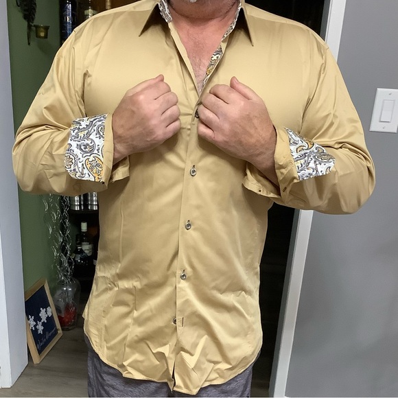 Jared Lang Dress Shirt Size M - Picture 2 of 3